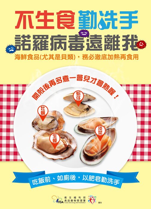 不生食勤洗手諾羅病毒遠離我圖片