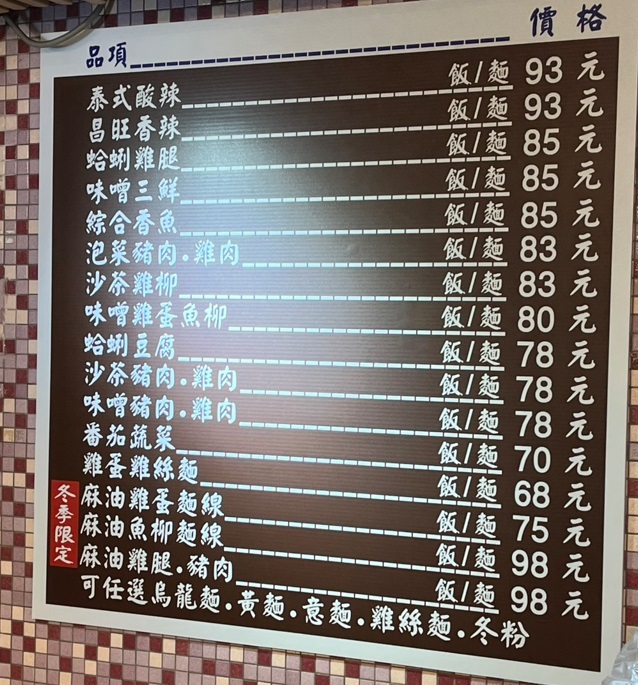 鼎泰小吃1菜單圖片