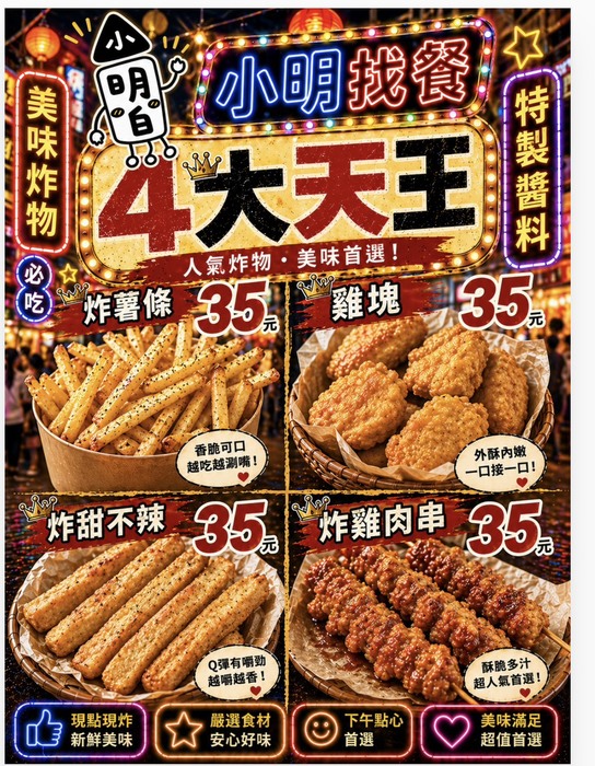 小明找餐小點心2